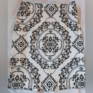 White House Black Market Floral Skirt Straight